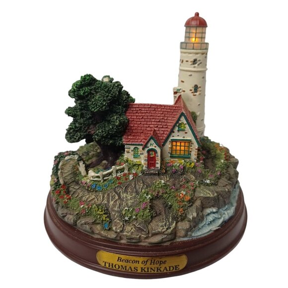 Thomas Kinkade Beacon Of Hope Lighthouse Figurine - Picture 1 of 7